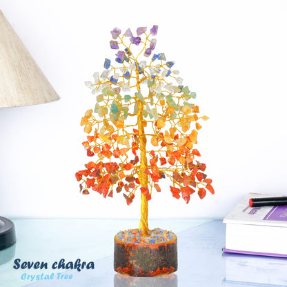Seven Chakra Tree - Crystal Tree for Positive Energy - Tree of Life - Charkas Crystals - Gem Tree - Spiritual Decor - Feng Shui Crystals and Stones - Chakra Decor - Crystal Bonsai Tree - Gifts