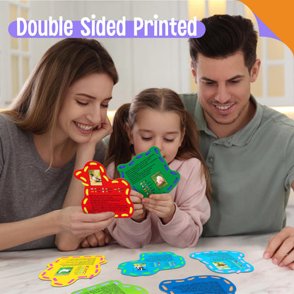 SpriteGru 9 PCS Kids Lacing Cards, 9 Double Sided Farm Animals Sewing Cards with 9 Colorful Laces, Educational & Learning Toys for Preschoolers, Kids Ages 3+