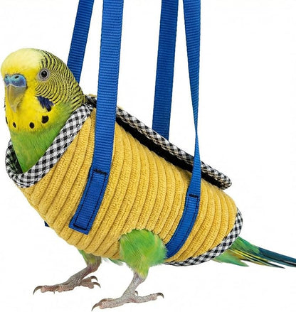 Portable Bird Carrier Bag with Harness, Escape Resistant Parrot Carrier & Bird Travel Bag for Parakeet, Cockatiel, Conure, Pigeon, Small Medium Birds, Random Color (Medium)