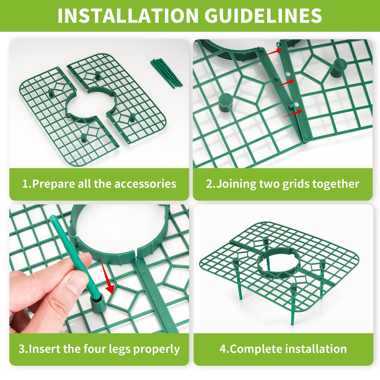 GouZaak 16 Pack Square Strawberry Supports Stand for Garden Strawberry Growing Racks for Keeping Garden Strawberry Clean (Green)