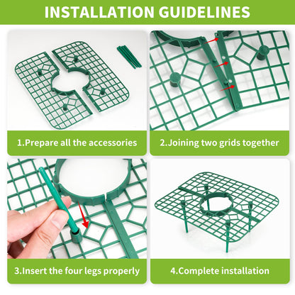 GouZaak 16 Pack Square Strawberry Supports Stand for Garden Strawberry Growing Racks for Keeping Garden Strawberry Clean (Green)