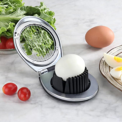 New Star Foodservice Heavy Duty Egg Slicer with 3 Slicing Styles, Chrome Plated (Hand Wash Only)