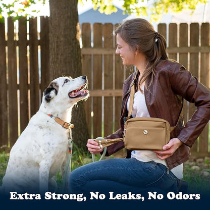 Puppington Certified Home Compostable Poop Bags - ASTM D6400 Compliant - Pairs with Puppington 3-in-1 Bag & Fits all Standard Poop Bag Dispensers (Latte Beige) (Latte Beige, 180 Bags)