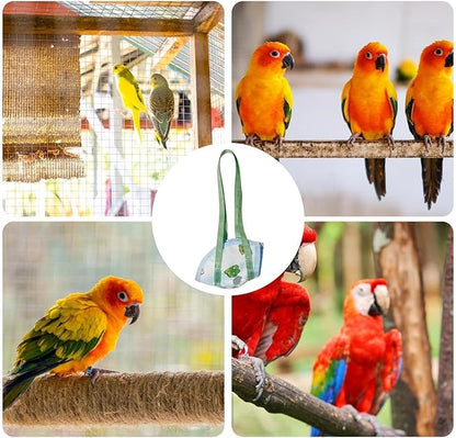 Bird Backpack – Parrot Travel Carrier, Portable Cage Bag, Harness Vest with Perch | Escape Proof Design, Leak Resistant Base, Comfortable Transport for Outdoor Trips