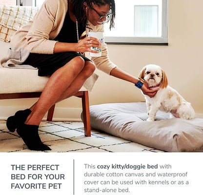 Naturepedic Organic Pet Bed Cover - Washable Waterproof Mattress Protector - Removable Cover for Dog and Cat Bed - Large