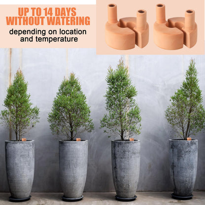 Blushtier 4 Pcs Terracotta Watering Spikes Large Capacity Tank Self Watering Planter Water Storage Reusable Automatic Terracotta Water Devices Self Irrigation System for Houseplants Garden Flowers