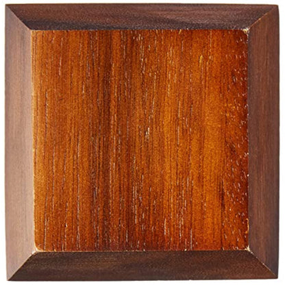 Lipper International Acacia Wood Small Square Bowls | For Condiments | Hand Wash Only | Brown | Set of 2