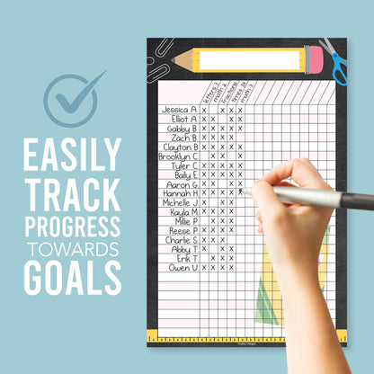 Attendance Chart for Classroom Management - 4 Incentive Chart for Classroom Essentials, 11x17 Student Behavior Charts and Homework Tracker, Teachers Class Attendance and Assignments Log
