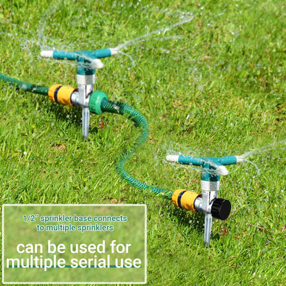 CHENGU 18 Pack 1/2" Lawn Sprinkler Spike Base for Yard, Zinc Heavy Duty Water Flow Thru Sprinkler, Garden, Grass Irrigation, Leakproof Ground Spike, Easy Install