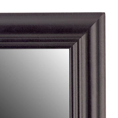 Gallery Solutions - Black Wall-Mounted - Curio & Shot Glass Display Case - 17"x32" Glass Door - Bar Accessories - Collectible - Miniature Glassware - Bar Accessories