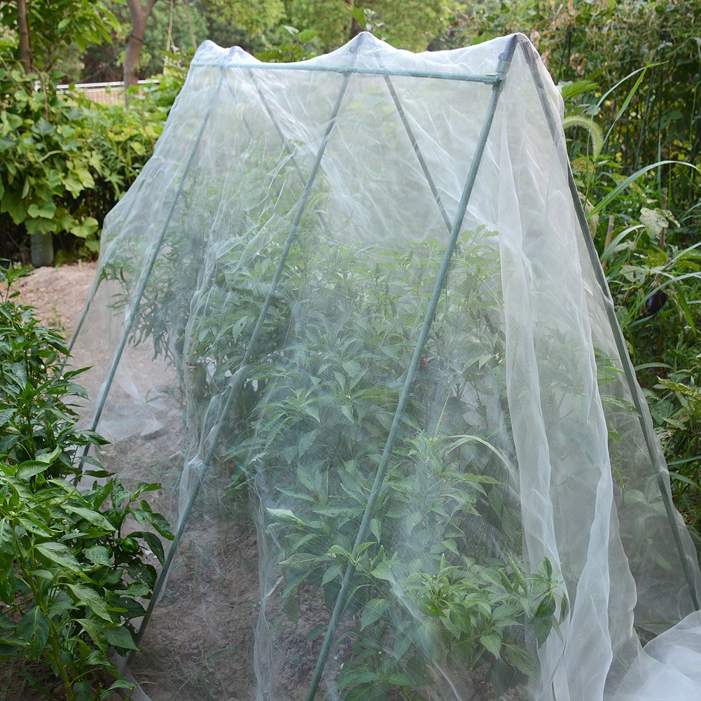 10x15Ft Garden Netting, Fine Mesh Insect Netting for Plant Protection, Mosquito Bug Bird Barrier Mesh Cover for Vegetables Fruits Flowers Raised Beds