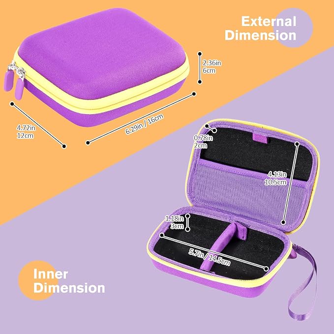 ProCase Collectible Trading Card Case, Hard Travel Carrying Storage Box Holds 300+ Cards for MTG, TCG, Yu-Gi-Oh, Lorcana, Holder Organizer with Removable Divider and Multiple Color Options -Purple