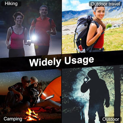 Mudder 24 Pack Hand Crank Flashlight No Battery Emergency Flashlight, Self Powered Portable Light Dynamo Torch for Survival Kit Outdoor Hiking Emergency(Red, Grey, Yellow, Green)