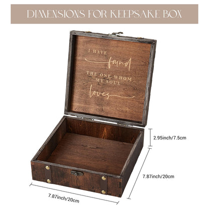 AW BRIDAL Bridal Shower Gifts Mr and Mrs Wedding Keepsake Box for Couples, Wooden Memory Boxes with Lids, Wedding Gifts for Couples 2026, Bachelorette Party Engagement Gift for Newlyweds