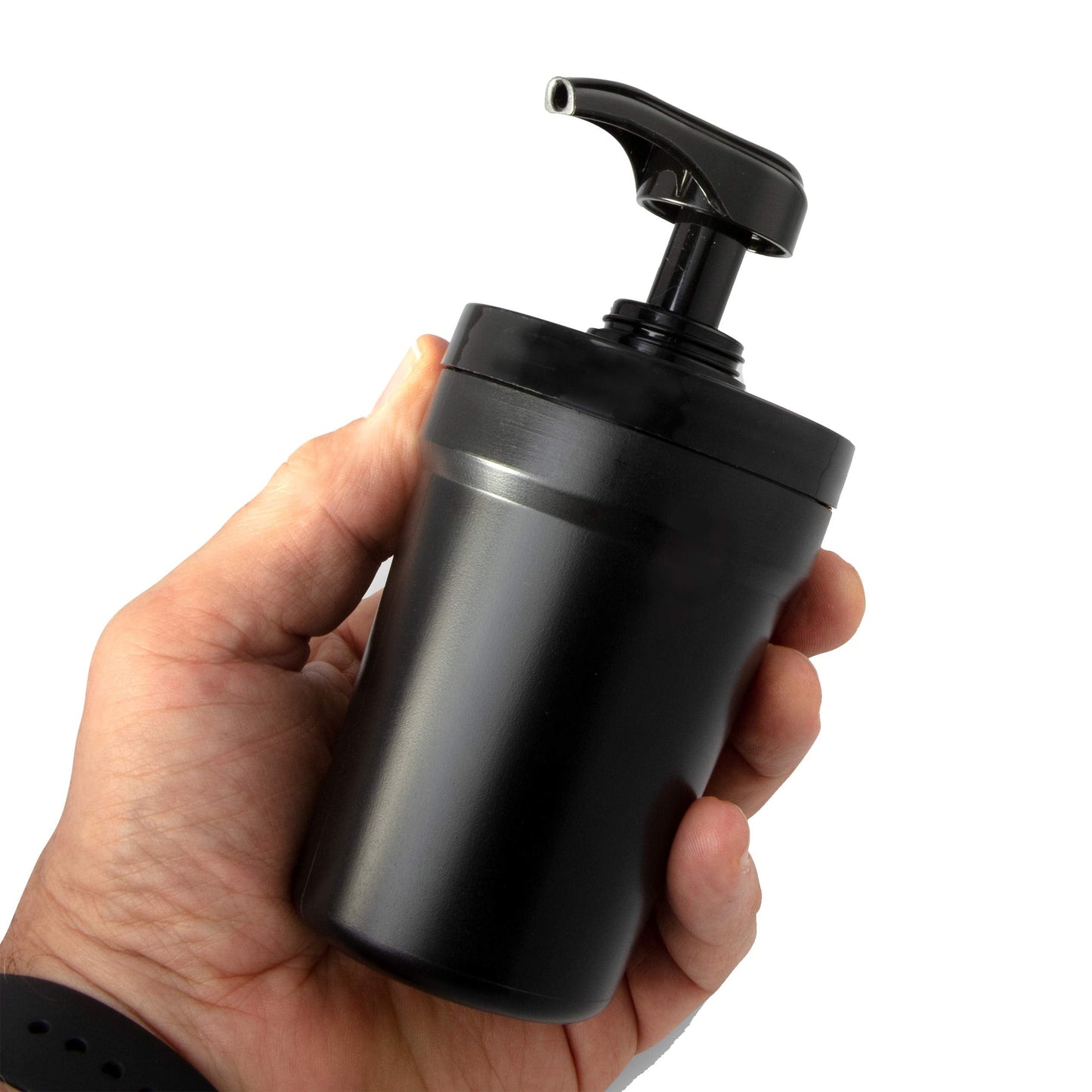 PumpCup Portable Hand Sanitizer Dispenser for Car Cup Holders (Smiley Face)