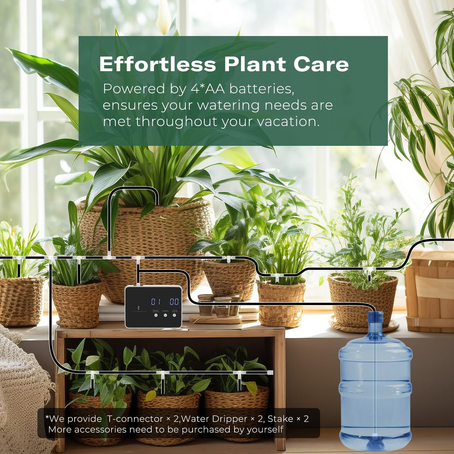 THIRDREALITY Zigbee Smart Watering Kit Pro for Potted Plants, Indoor Plant Watering System, Hub Needed, Compatible with Echo Devices with Zigbee Hub Built-in,Home Assistant,SmartThings, Hubitat, Homey