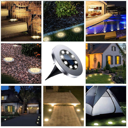 4.6 Inch Diameter Solar Ground Lights, Waterproof Solar Garden Lights, Outdoor Garden Waterproof Bright in-Ground Light, Landscape Lighting for Pathway,Yard,Lawn,Patio,Walkway (12 Pack Warm Light)