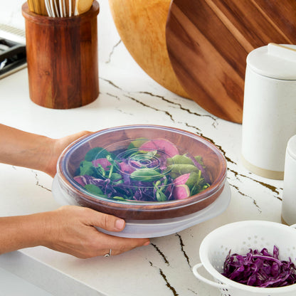 Stasher Premium Reusable Silicone Stretch Lids Variety 4-Pack, Clear, 9, 6.5, 4.5, 2.5, Airtight Seal, Food Container Covers, BPA Free, Leak-free, Dishwasher Safe, Microwave Safe, Eco-Friendly