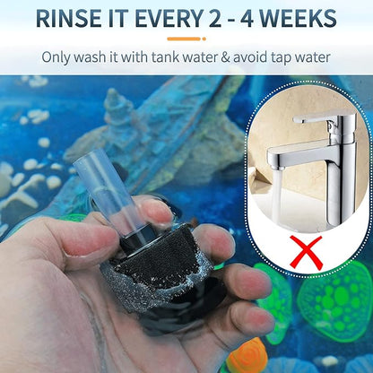 Pawfly Aquarium Sponge Filter, Mini Sponge Filter Kit with Airline Tubing and Control Valve for Small Fish Tank up to 3 Gallon