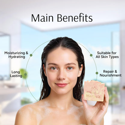 Marbela Cosmetics Handmade Soap Bar - Made in USA, Vegan Friendly, Palm Oil Free, Natural Bar Soap - Face & Body Soap for Daily Skin Care, Moisturizing & Nourishing - 3.5 oz (Himalayan Salts Spring)