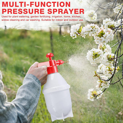 Ziliny 2 Pcs50 oz Handheld Pump Spray Bottle Garden Mister Spray Bottles Lawn Pressure Hand Pump Sprayer with Adjustable Nozzle for Chemicals Watering Weeds Plants and Cleaning (Red)