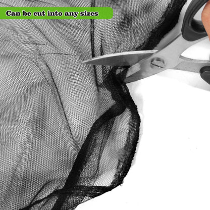39 x 10 Ft Mosquito Netting for Garden Patio, Breathable Mesh Net for Bird and Insect Protection, Plant Cover for Vegetables, Fruits and Flowers, 3x12m Black