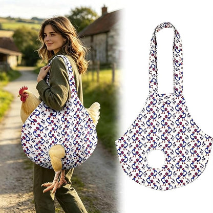Chicken Carrier Sling Holder Bag with Handle, Driving Poultry Carriers Handbag for Farm Owners and Pet Lover Chicken Holder Poultry Travel (White#C)