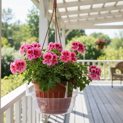 Curtis Wagner 10" Clear Hanging Basket Drip Pan Saucer (15-Pack)