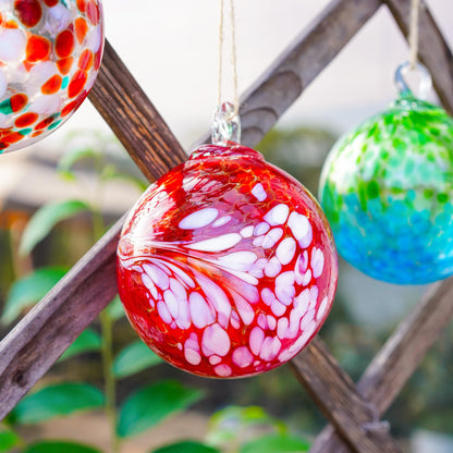 4 Inch Hand Blown Glass Gazing Ball Witches Ball Ornament for Garden Decor