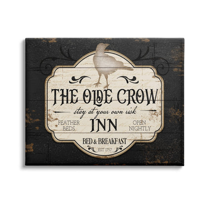 Stupell Industries The Olde Crow Inn Halloween Sign Est. 1757