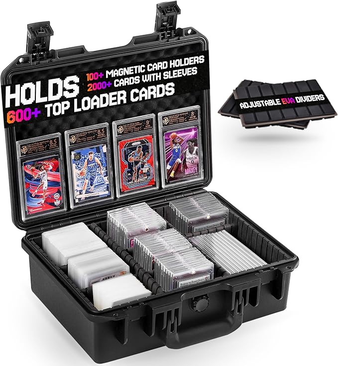 Card Cases for Sports Trading Graded Cards Storage Box Holder Organizer | with Spring Buckles Waterproof Hard Case Organizer for Baseball Slab BCW MTG TCG Zion Top Loader Rigid Magnetic Card Sleeve