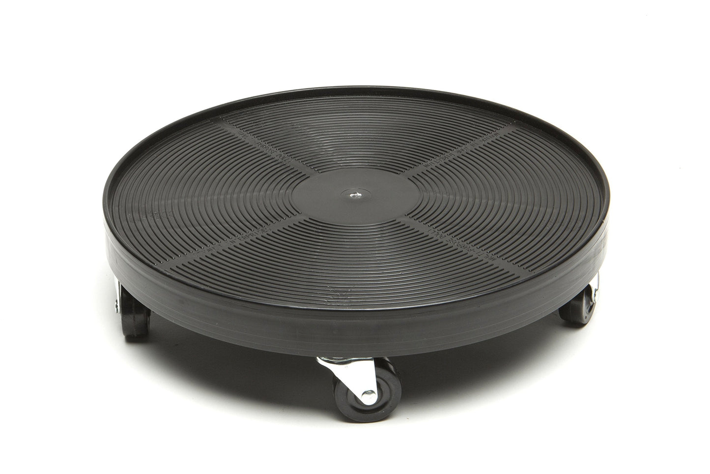 16" Rolling Plant Caddy with Wheels, Heavy Duty Plant Pot Stand with Casters & Locking Wheel, Indoor Outdoor Planter Base for Pots, Round Plant Tray, Black, Supports 500 lbs