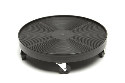 16" Rolling Plant Caddy with Wheels, Heavy Duty Plant Pot Stand with Casters & Locking Wheel, Indoor Outdoor Planter Base for Pots, Round Plant Tray, Black, Supports 500 lbs