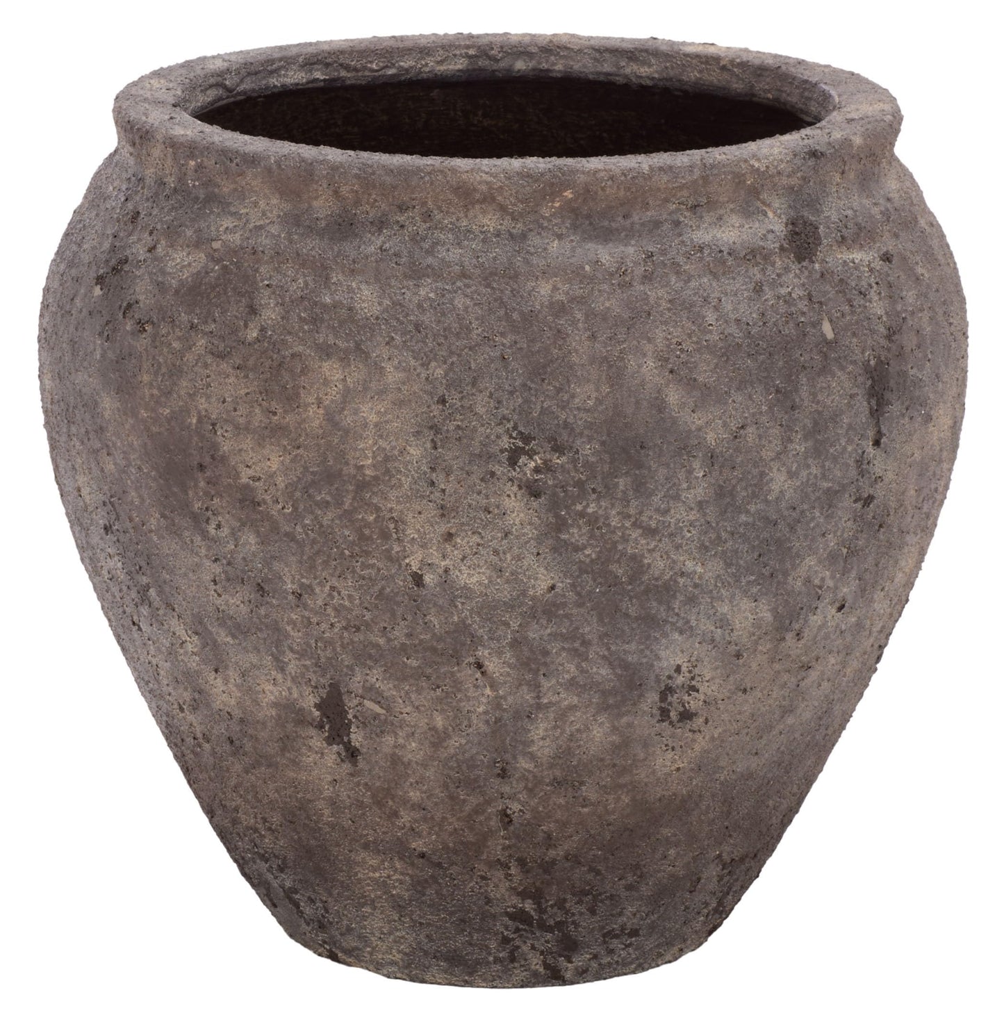 SAFAVIEH Outdoor - Ramsey Planter Pot with Drainage - Antique Brown Ficonstone Cement - Weather Resistant - Ideal for Patio, Garden, Backyard, 14.2" Wx 14.2" D x 13" H (PAT1553A)