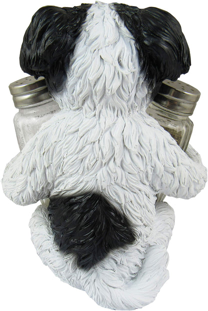 DWK Animal Holder with Salt And Pepper Shaker Set (3 Piece) | Kitchen Décor and Accessories | Salt and Pepper Shakers | Home Décor | Home Decorations… (Shih Tzu)
