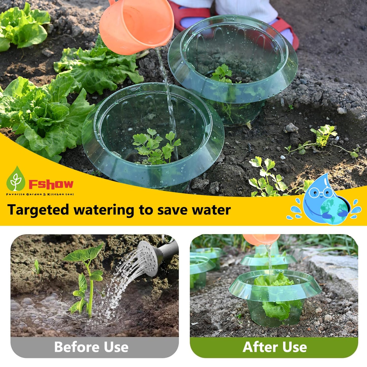 Slug Collars and Garden Cloches Set，Provides Effective Protection Against Snails for Your Salad Plants and Others Plants.(15 Pack)