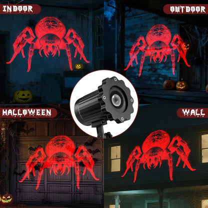 Giant Spiders Halloween Projector Outdoor Indoor,2026 Upgraded 3D Dynamic Halloween Decorations,Clearer Spider HD Patterns,Waterproof Holiday Light for Home Window Wall Cemetery Holiday Decor