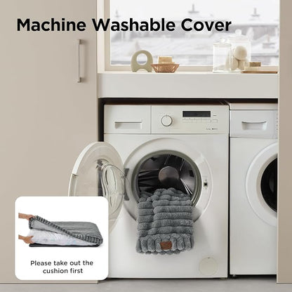 Bedsure ComfyFleece™ Fluffy XL Dog Bed, Extra Large Crate Pillow 41x27 Grey | Aesthetic Crate Bed for Balanced Support Cute Chopped Foam Pad with Removable Washable Cover Non-Slip Waterproof Cozy Pet Mat