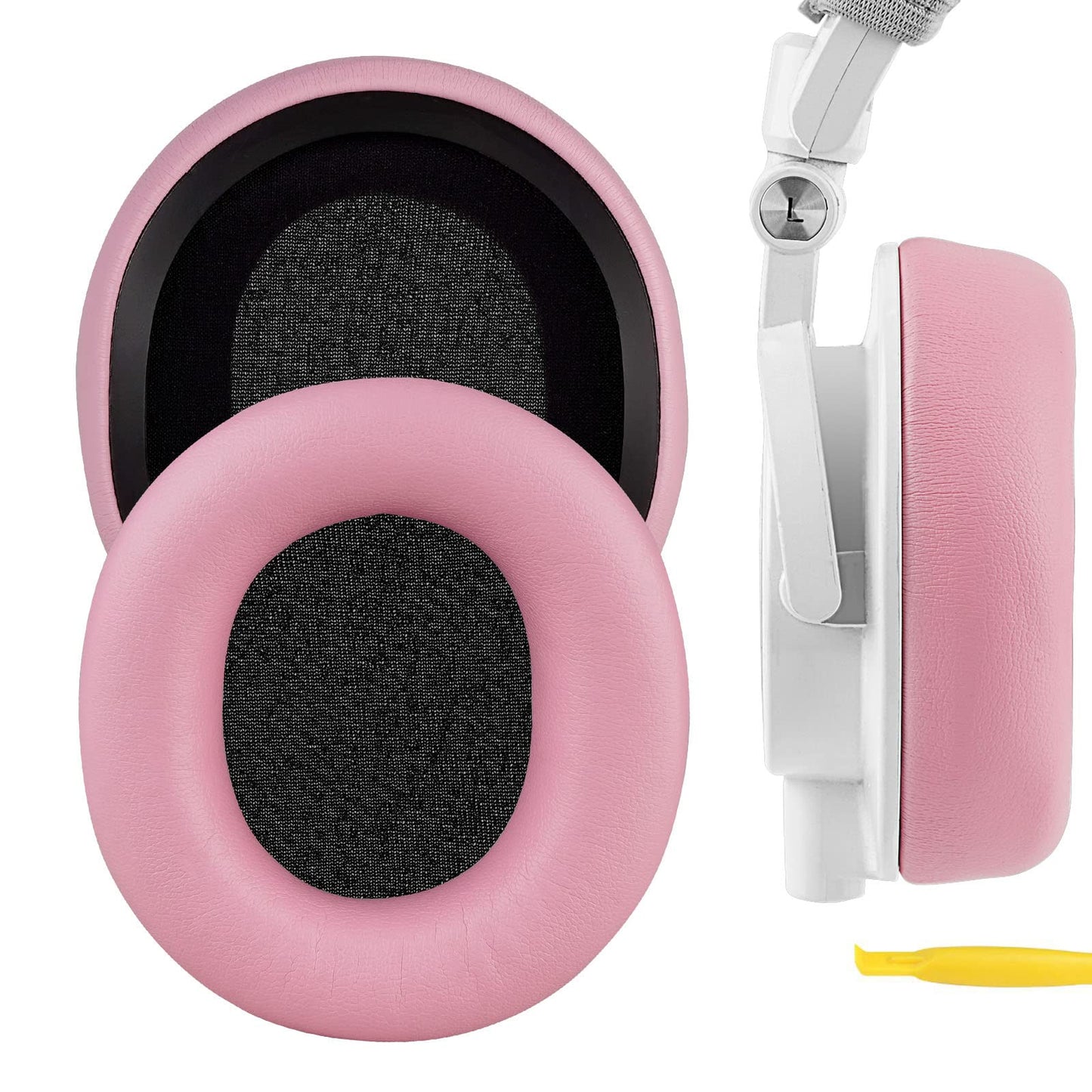 Geekria NOVA Replacement Ear Pads Compatible with Audio Technica ATH-M50X, M50XBT, M50XBT2, M50x ENSO, M60X, M50, M40X, M30, M20, M10 Headphones, Repair Parts (Pink)
