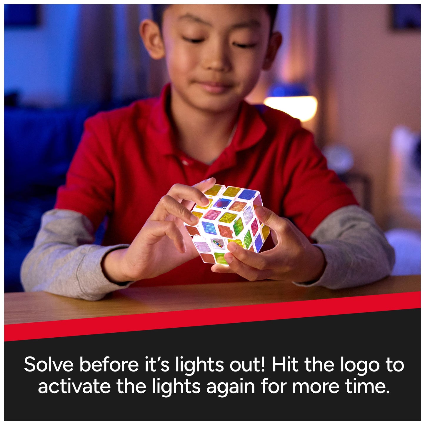 Rubik’s Cube, Pulse Cube, Light-Up Brain Teaser Puzzle for Speed Cubers, Solve the Puzzle Before the Lights Turn Off, Problem-Solving Brain Teaser & Fidget Toy for Adults, Teens, Kids Ages 8 & Up