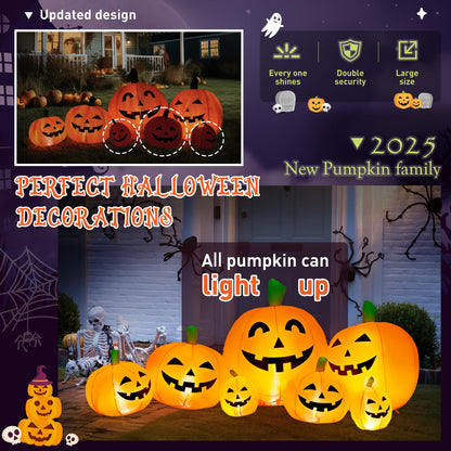 TISEJOY 7.5FT Halloween Inflatables Outdoor Decorations Pumpkin, Halloween Decorations Blow Ups Pumpkin Decor for Yard,Party,Garden
