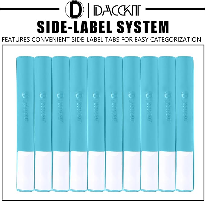 D DACCKIT Card Binder 16 Pocket - Fits 1024 Cards，4X4 Ringless Card Album with Sleeves for Trading Cards & Sports Cards（Model A，Classic Turquoise）