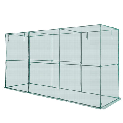 VEVOR Crop Cage, 11.6 x 3.9 x 6.3 ft Plant Protection Tent with Zippered Door, Wind-Resistant Tall Crop Cage, Easy to Install, Outdoor Raised Bed Cover, Tomato Plant Netting for Garden Patio Lawn