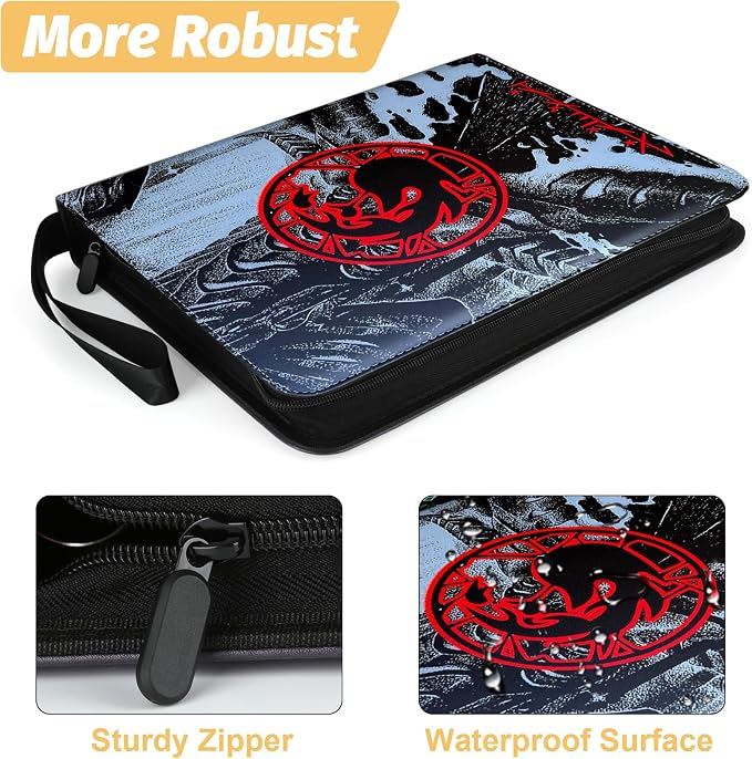 9 Pocket Card Binder, 720 Double Sided Pocket Trading Card Binder, Premium PU Card Collector Album,Card Folder for MTG/YGO/PTCG/Game Cards(Red)