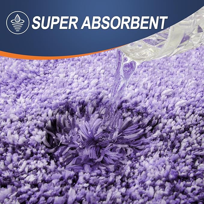 OLANLY Bathroom Runner Rugs Mat 47x17, Extra Soft Absorbent Microfiber Bath Rugs, Rubber Backing, Quick Dry, Washable Long Bath Mats for Bathroom Floor, Tub and Shower, Home Decor Accessories, Violet