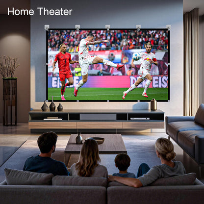 Projector Screen 72 inch，Portable Movie Projector Screen 16:9 HD Indoor Outdoor Double Sided Rear Projection Screen Video for Home, Party, Office, Classroom