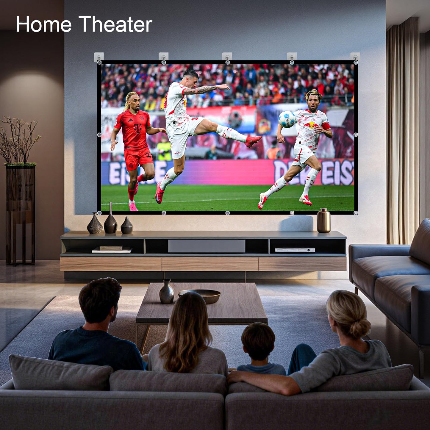 Projector Screen 180 inch,Portable Large Movie Projector Screen 16:9 HD Indoor Outdoor Double Sided Rear Projection Screen Video for Home, Party, Office, Classroom