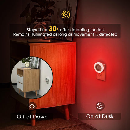 Briignite Motion Sensor Night Light, 4 Pack, Night Lights Plug into Wall, Auto On/Off Motion Activation Nightlight, Energy-Saving 0.6W LED, Daylight White, Ideal for Kids, Bedroom, Bathroom