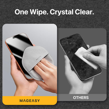MAGEASY Microfiber Cleaning Cloth for Electronics, iPhone iPad MacBook, Car Screen Cleaner, Keyboards, Eye Glasses, Camera Lens Wipes - No Lint & Streak Free Thick Polishing Cloth Reusable