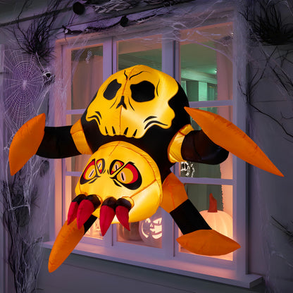 JOYIN 4ft Halloween Inflatable Spider Window Decoration, Stuck Blow Up Spider Window Breaker with LED Light, Scary Halloween Decoration for Outside Yard Garden Lawn House Decor